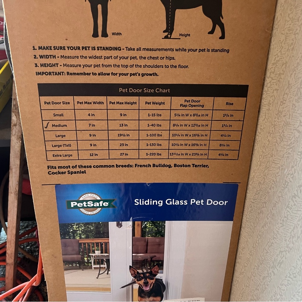 PetSafe White Sliding Glass Pet Door